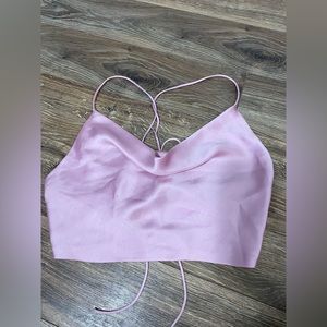 Cowl neck satin Zara tank